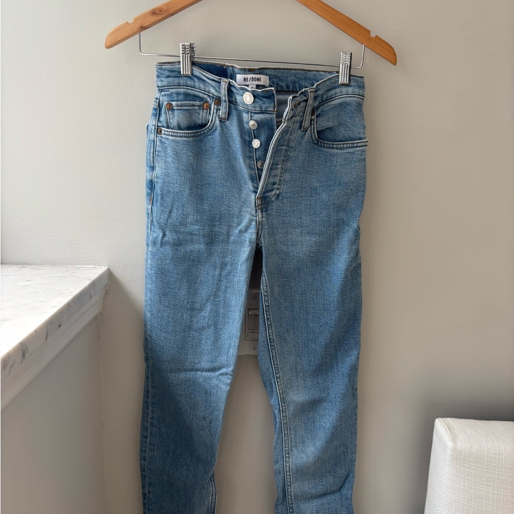 Re/Done High Rise Blue Jeans